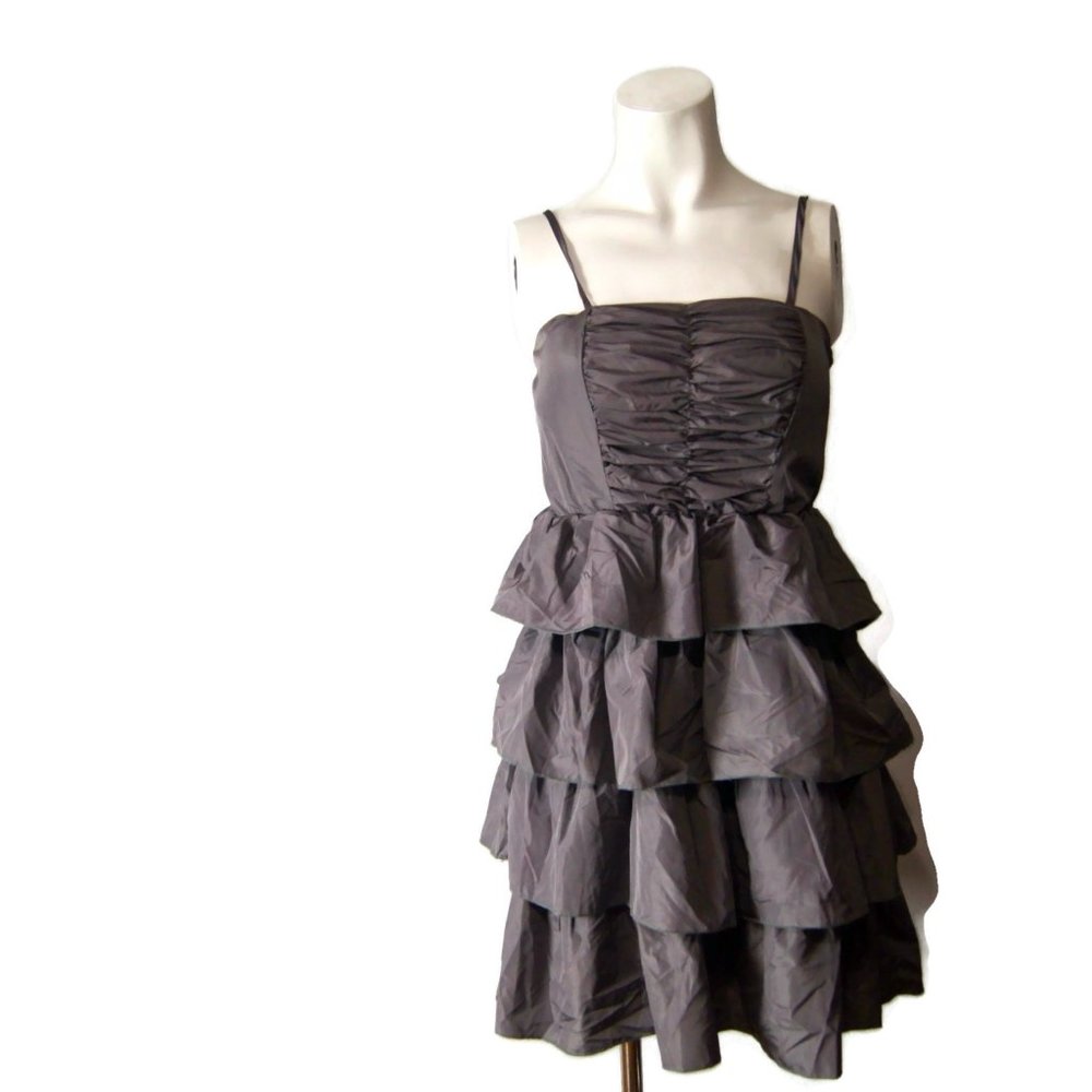 The Hanger USA Tiered Dress Gray Small NWT